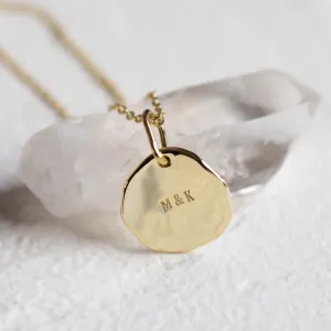 Gold necklace with custom fingerprint PALMER Thumbnail