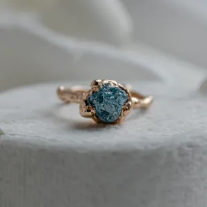 Unusual ring with blue raw diamond MARE Thumbnail