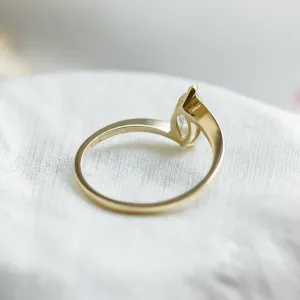 Elegant ring with marquise moissanite CHARLOTTE Thumbnail