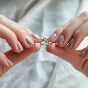 Gold ring with sapphire and diamonds TARA Thumbnail