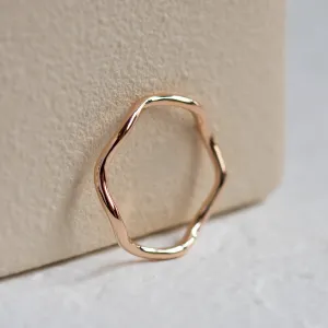 Dainty gold wavy ring GAIA Thumbnail