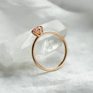 Minimalist engagement ring with pink lab grown diamond ROSE Thumbnail