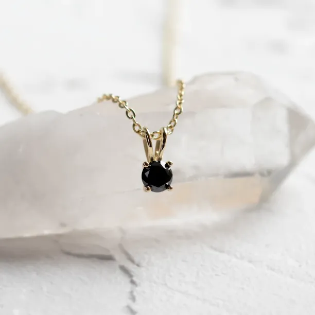 Gold black diamond pendant BLADE Image