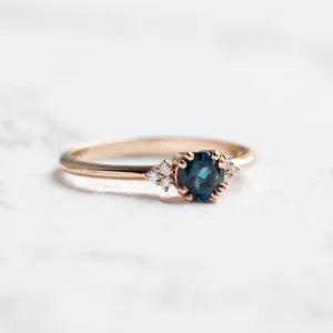 Engagement ring with topaz and diamonds MONELAND Thumbnail