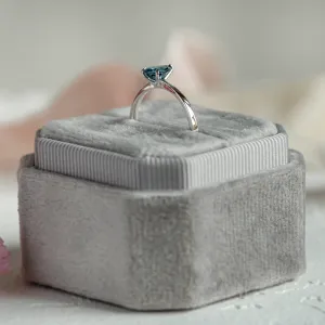 Gold ring with london blue topaz DROP Thumbnail