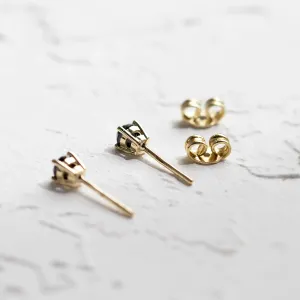 Black diamond stud earrings BLADELL Thumbnail