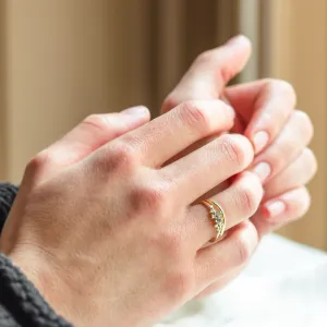 Gold rings set with salt and pepper diamonds FLYN Thumbnail