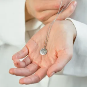 Gold necklace with zodiac sign and unusual surface NALA Thumbnail
