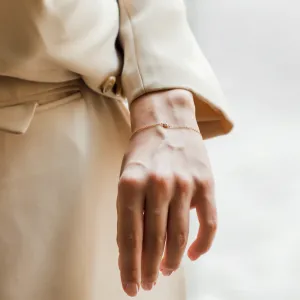 Minimalist bracelet with salt and pepper diamond TANYA Thumbnail