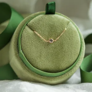 Minimalist bracelet with salt and pepper diamond TANYA Thumbnail