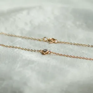 Minimalist bracelet with salt and pepper diamond TANYA Thumbnail