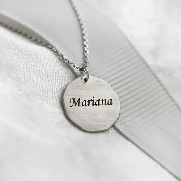 Matte personalized necklace with name TESORO Image