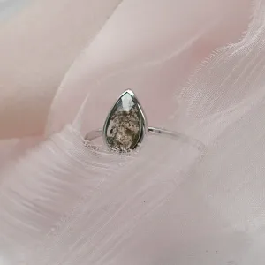 Gold engagement ring with salt and pepper diamond ARDALES