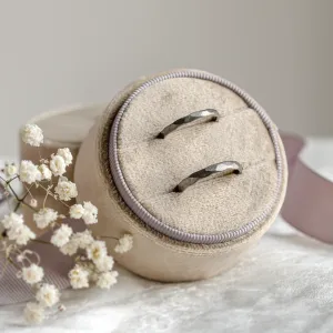 Black wedding bands in gold with hammered surface AZTEK Thumbnail