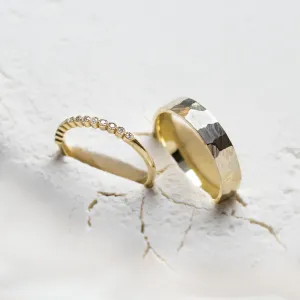 Original wedding rings with diamonds PAIR Thumbnail