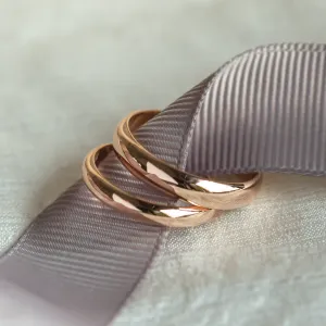 D-SHAPE wedding red gold rings ALASKA Thumbnail
