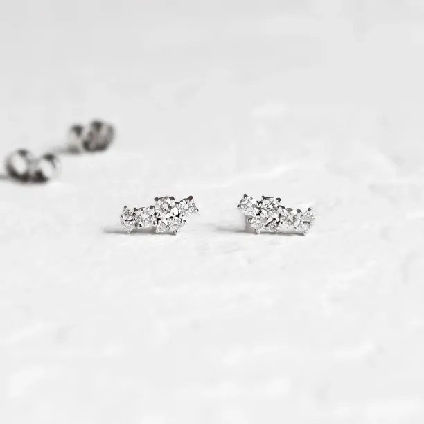 Diamond cluster earrings ELIN Image