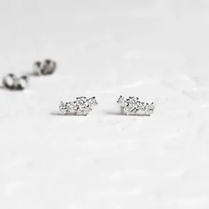 Diamond cluster earrings ELIN Thumbnail
