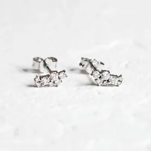 Diamond cluster earrings ELIN Thumbnail