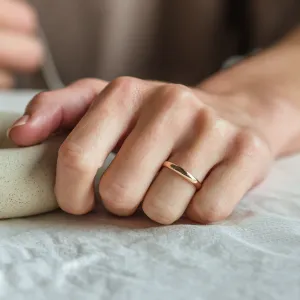 D-SHAPE wedding white gold rings GEORGIE Thumbnail