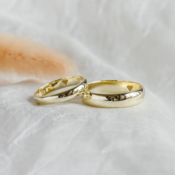 D-SHAPE wedding yellow gold rings MONTANA Image