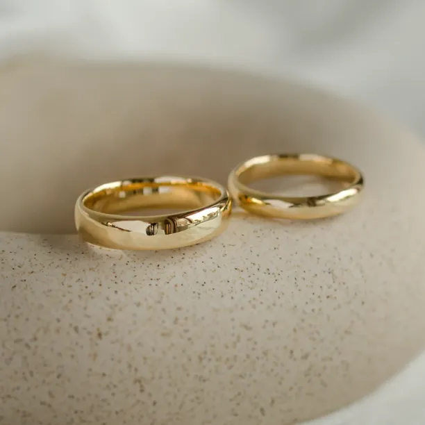 D-SHAPE wedding yellow gold rings MONTANA Image