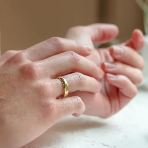 D-SHAPE wedding yellow gold rings MONTANA Image