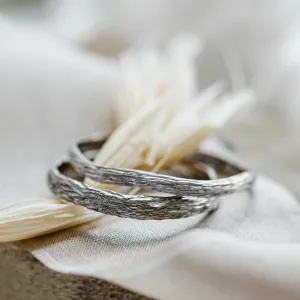 Gold twig wedding rings MIANA Thumbnail