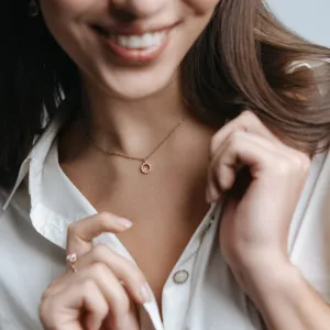 Circle lab-grown diamond necklace REESE Thumbnail