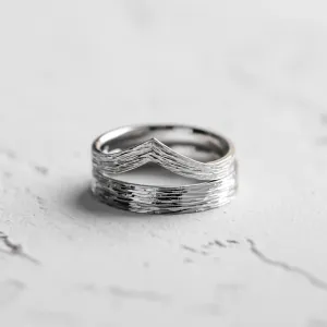 Gold wedding rings with natural surface SIENA Thumbnail