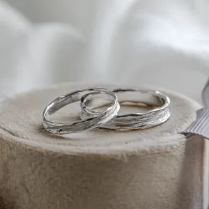 Wedding bands with natural surface NATURA Thumbnail