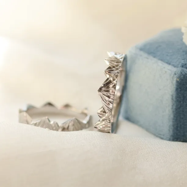 Nontraditional mountain wedding bands DOLOMITY Image