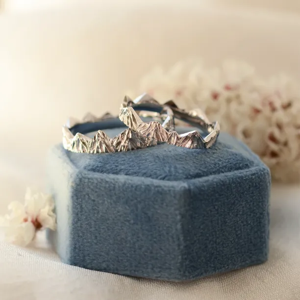 Nontraditional mountain wedding bands DOLOMITY Image