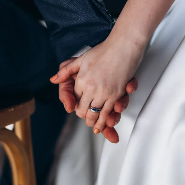 Atypical wedding rings with unusual surface TAMPERE Image