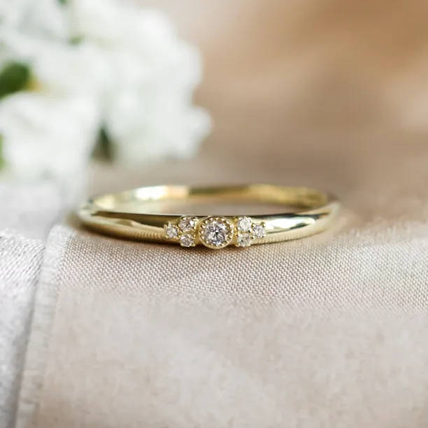 Gold diamond engagement ring GWEN Image