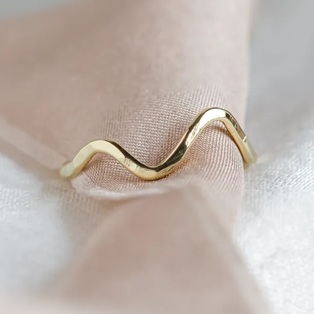 Gold mountain minimalist ring ALPINE Image