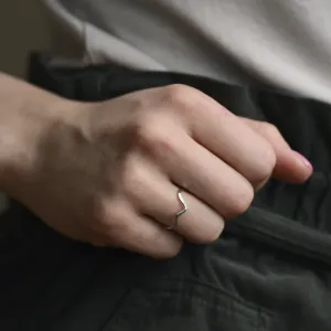 Gold mountain minimalist ring ALPINE Thumbnail