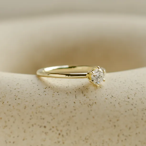 Minimalist moissanite engagement ring AMARA Image