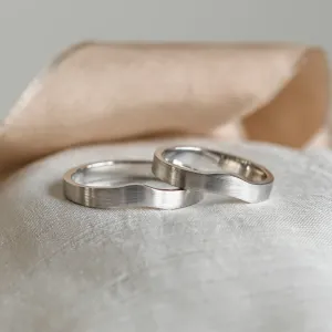 Matte irregular wedding bands ELISE Thumbnail
