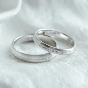 Unusual wedding rings with embossed rope NASH Thumbnail