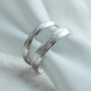 Unusual wedding rings with embossed rope NASH Thumbnail