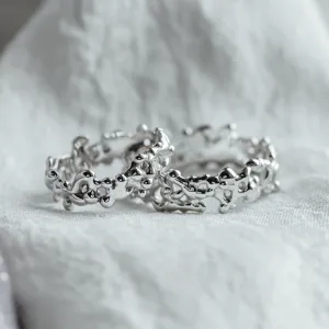 Avant-garde wedding rings with organic elements NALANI Thumbnail