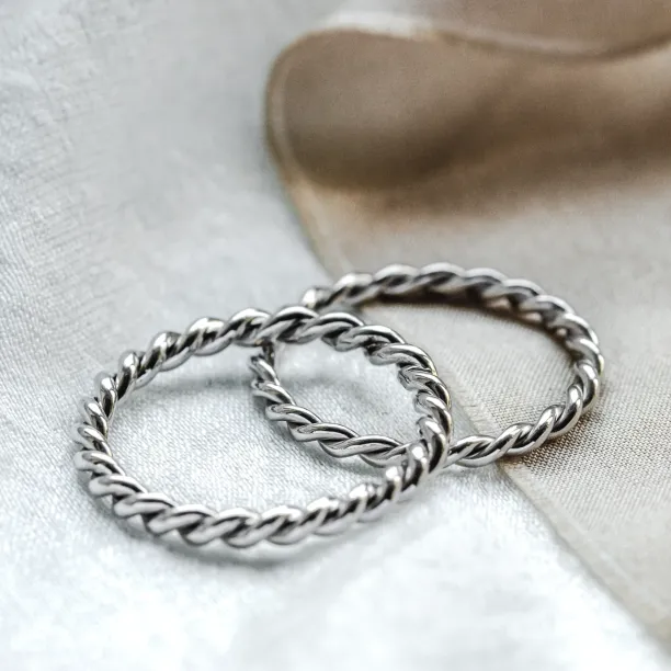 Twisted rope wedding bands VALOS Image