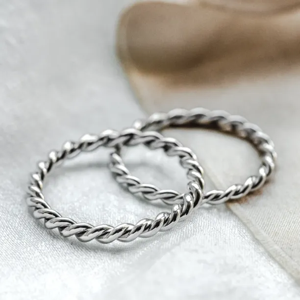Twisted rope wedding bands VALOS Image