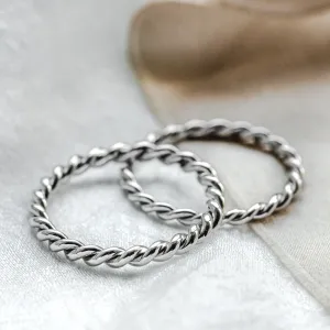 Twisted rope wedding bands VALOS