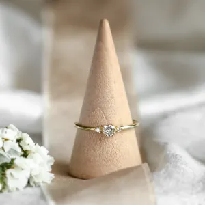 Gold engagement ring with diamonds ALICIA Thumbnail