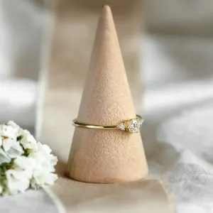 Gold engagement ring with diamonds ALICIA Thumbnail