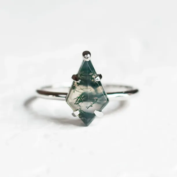 Ring with kite moss agate SAMUEL Image