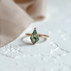 Ring with kite moss agate SAMUEL Thumbnail