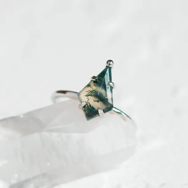 Ring with kite moss agate SAMUEL Image